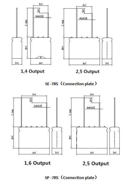 Specification and Drawing of SE & SP 7.5V Combined Supercapacitor