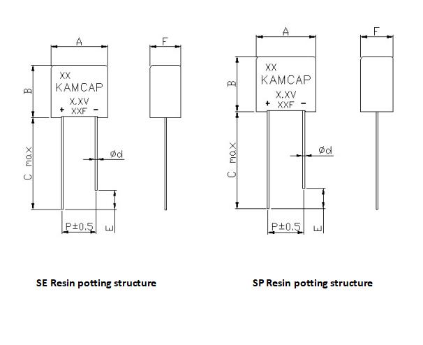 Specification and Drawing of 5.5V Waterproof Supercapacitor